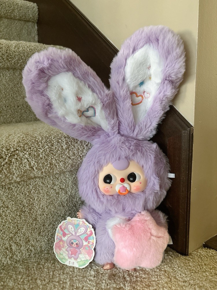 Baby Three Lily Rabbit Town V3 Plush -Yuni With Pacifier Has Card No Box