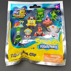 SpongeBob SquarePants Movie 3D Figural Bag Clip Blind Bags Monogram Lot of 3 NEW