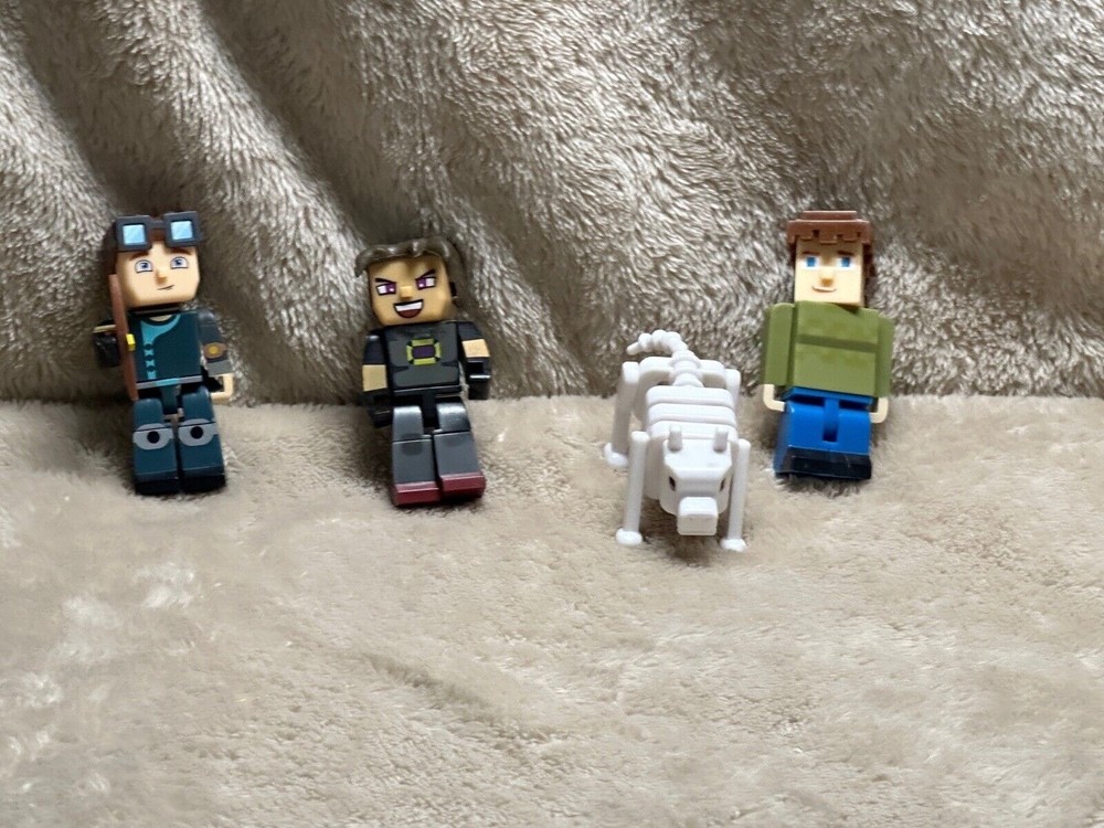 Tube Heroes Minecraft Figure Lot Of 4 Dan Sky Grim Terraria Good Used Condition