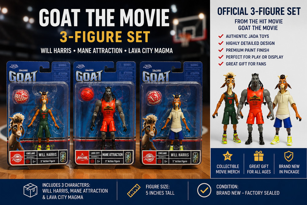 GOAT: The Movie 5″ action figures Featur. Mane Attraction & Will Harris-SET of 3
