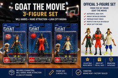 GOAT: The Movie 5″ action figures Featur. Mane Attraction & Will Harris-SET of 3