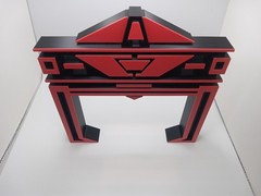 Retro Recognizer / Collector for Tron action figures and lightcycle toys Blk/Red