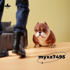 Realistic Bully Dog Model Puppy Animal Ornament Figurine Statue Resin Toy Gift