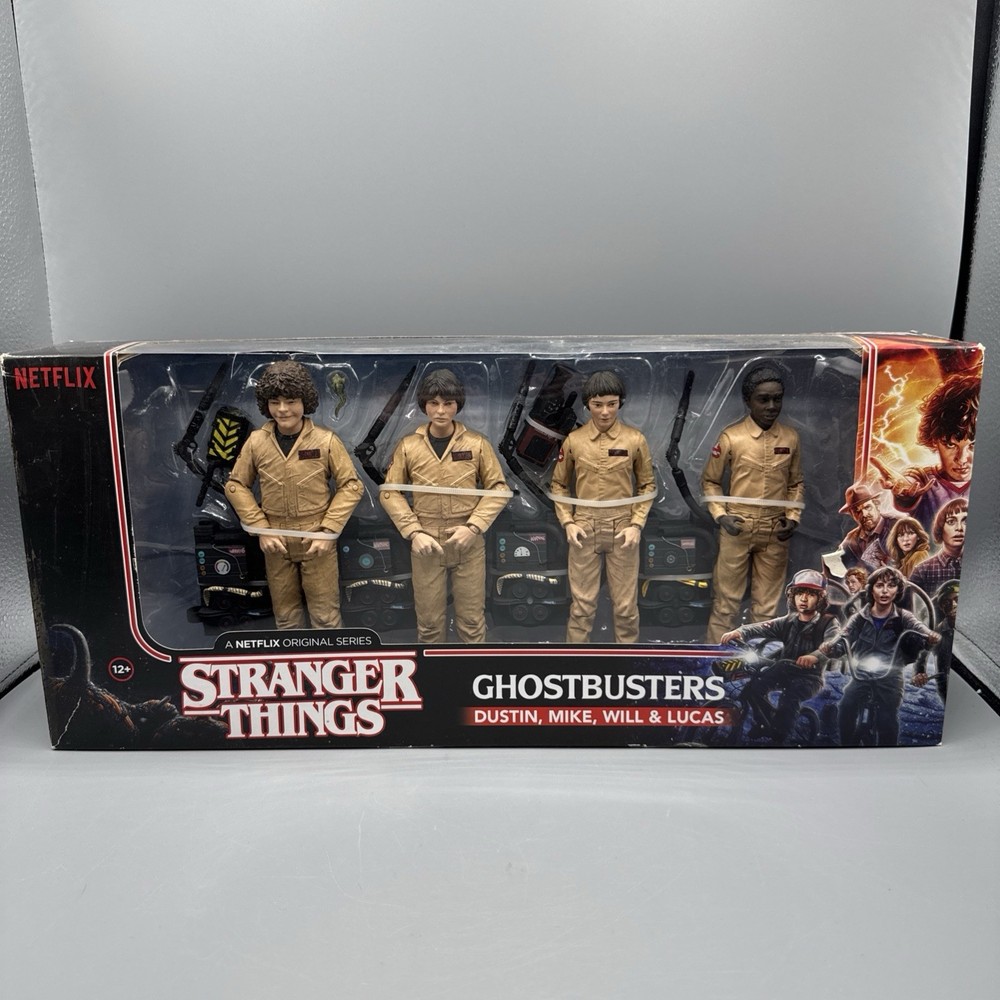 McFarlane Toys Stranger Things Ghostbusters 4 Pack Shelf Wear See Pictures