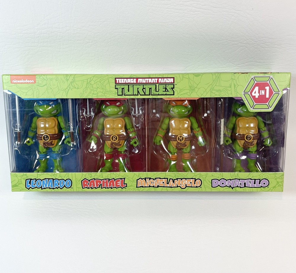 2016 Herocross Teenage Mutant Turtles Mini Metal Action Figures 4 in 1 NIB