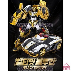 Metal Cardbot ULTIMATE BLUECOP Black Edition Patrol Car Robot Korean Toy