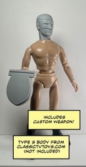 Golden Man Custom Action Figure Head 1:9 or 1:6 Mego