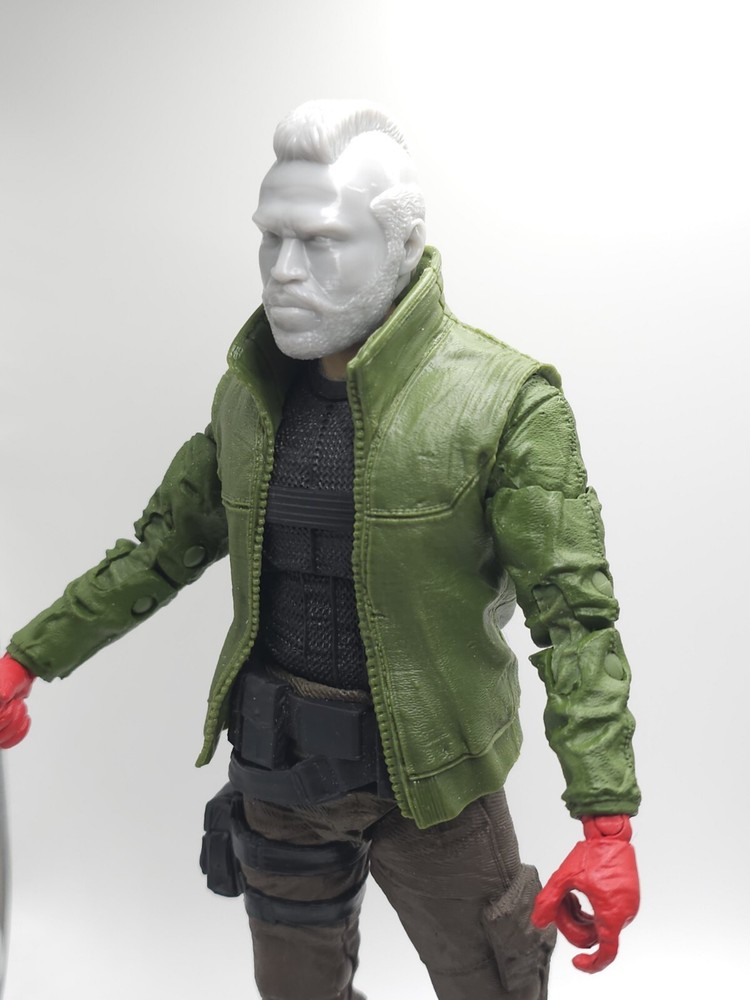 3d Printed A-TEAM B.A. BARACUS HEAD 1:10 7″ Select DC Multiverse Scale