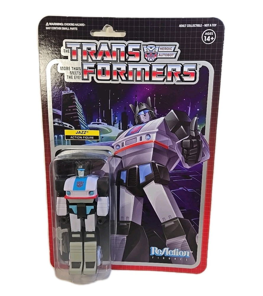 Brand New Transformers Jazz Action Figure From Super7 ReAction Wave 2.
