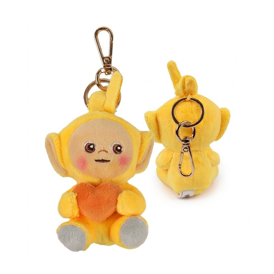 Teletubbies Laa-Laa Heart Plush Keychain 9cm Authentic Licensed Doll Bag Charm