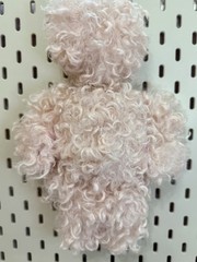 NEW Custom Made Monsters DUSTY LIGHT PINK Curly ELEPHANT Doll Plush Pendant US