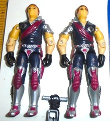 ACTION FIGUREs 2002 G.I. Joe Xamot And Tomax V2 with Accessories + Full Cardback