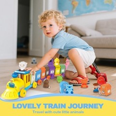 Farm Animals Train for Toddlers 1 2 3 4 5 Years Old, Counting, Matching, Sort…
