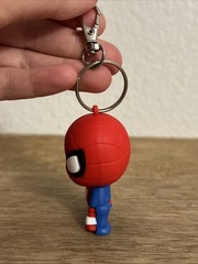 Spider Man Marvel Blue & Red Suit 2.5”Figure Silicone Rubber Keychain Toy