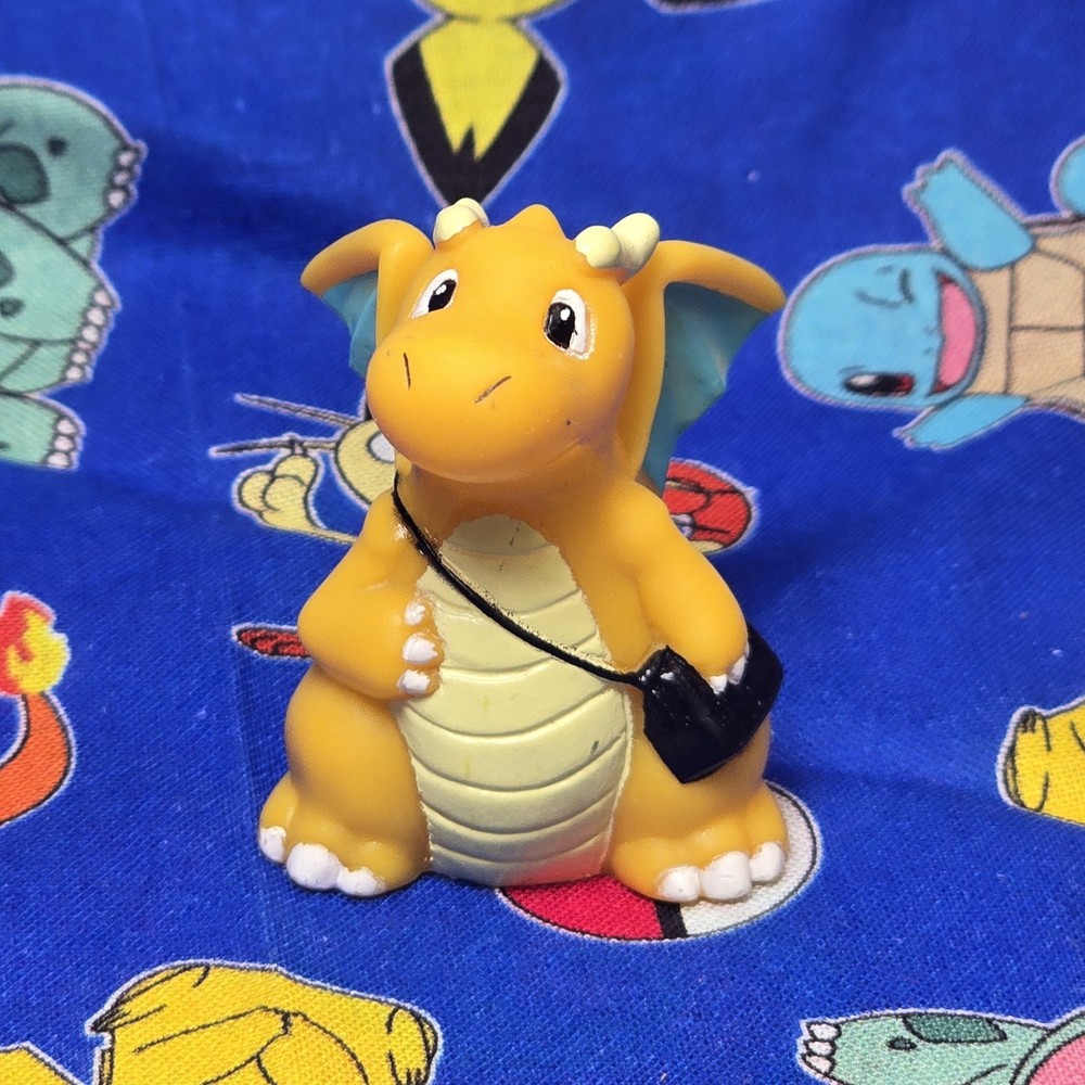 Pokemon Dragonite Bag Figure Finger Puppet 1999 Nintendo Bandai Vintage Japan