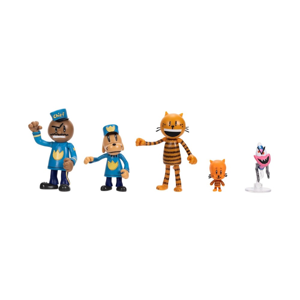 Dog Man Movie Action Figures Multipack Set by Jakks Pacific, Includes 6.3 cm Art