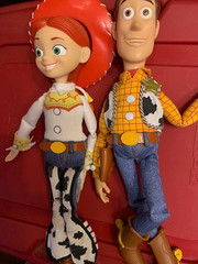 DISNEY PIXAR TOY STORY 2 THINKWAY TOYS WOODY & JESSIE PULL STRING TALKING DOLLS