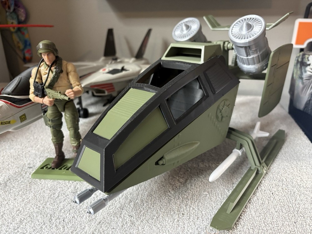 GI Joe Skyhawk Helicopter 1/12 Scale Vehicle for 6” GI Joe Classified Figures 3D