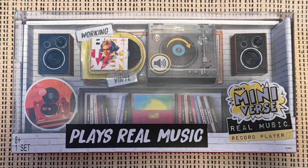 MGA’s Miniverse Real Music Record Player Mini Collectibles Mini Playable Record