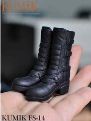 ❶❶1/6 kumik shoes Black Widow Catwoman women black high heeled boots US seller❶❶