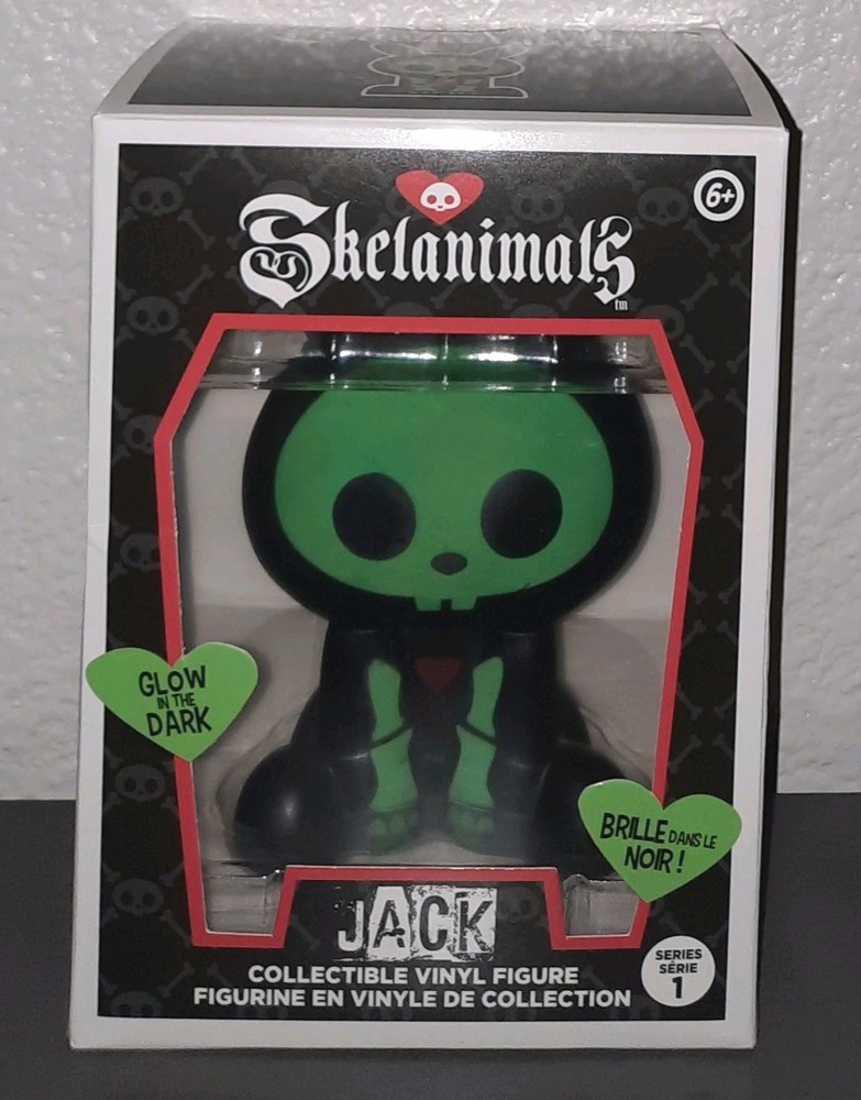 Skelanimals Jack The Rabbit Glow In The Dark Vinyl Figure Hasbro Series 1 🆕️🖤