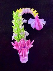 CrystaLynx Dragons 9” Rare Purple Green Yellow Pink Magenta