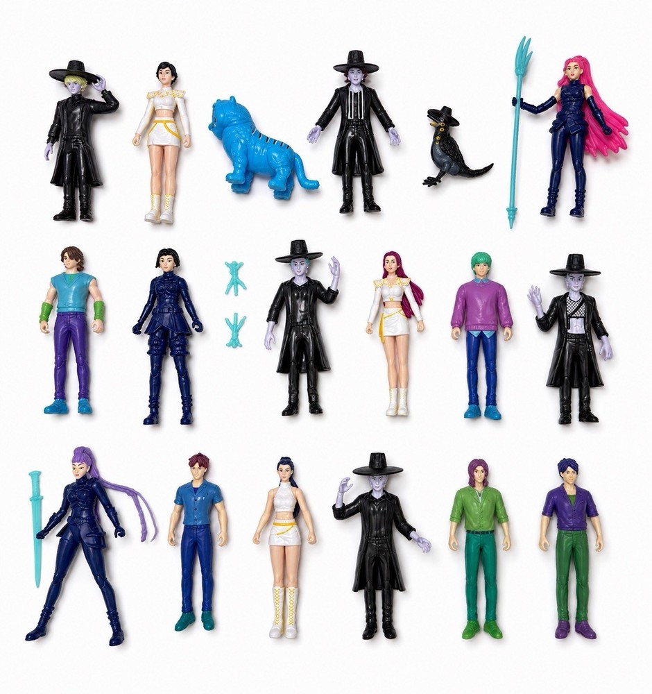 KPop Demon Hunters Action Figure Toys Set of 18 Pcs Collectible Mini Figures