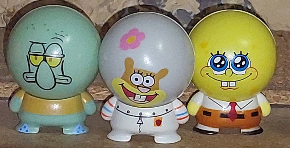SPONGEBOB Capsule Buildables Figures SET of 3 – Spongebob Sandy & Squidward