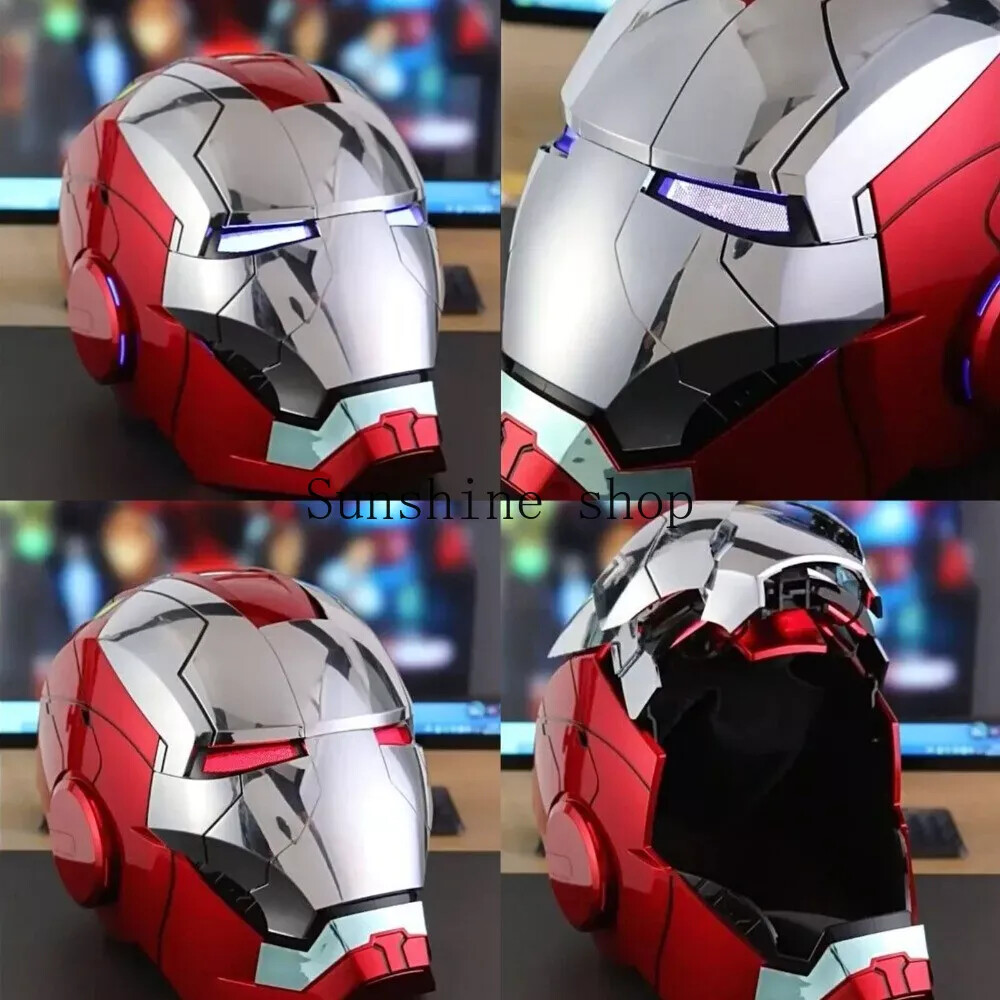 AUTOKING 1:1 Wearable JARVIS Voice Control Cosplay Iron Man MK5 Helmet Mask Gift