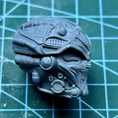1/12 1/10 1/18 Scale The Truck Helmet Head Sculpt Unpainted Fit 6″ ML SHF Neca