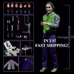 The Dark Knight Heath Ledger Joker 1/6 Cloth Movable Figure Collection US STOCK!