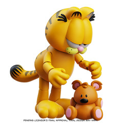 Garfield Action Figure – 25 Points of Articulation with Lasagna & Pooky