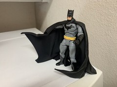 Custom Batman Wired Drape Leather Cape Only Dc Multiverse mcfarlane NOT FIGURE