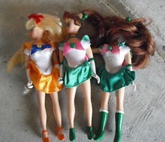 Lot of 3 1995 NTK Toei A Marked Girl Action Figures 5 3/4″ Tall LOOK