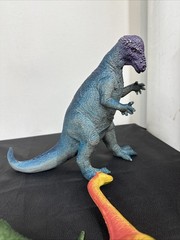 Lot (4) Vintage 80s & 90s Imperial Dinosaur Toy Vibrant Colors Apatosaurus