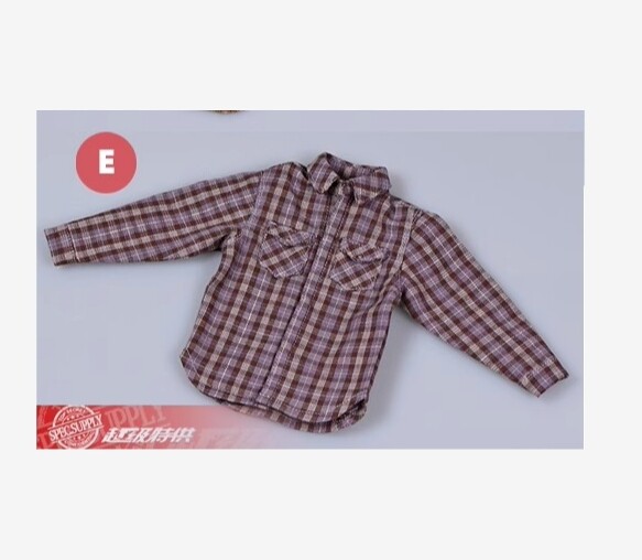 1/6 Scale Male Plaid Shirt Model For 12 Inch Ph Tbl Action Figure Body Toys