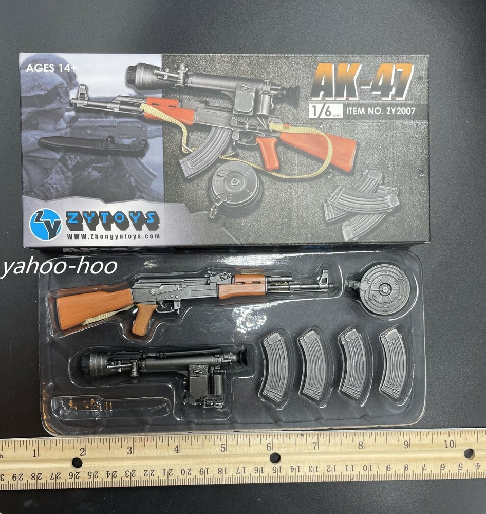 1/6 AK 47 Assault Rifle Soldier Weapon For 12″ Action Figure Doll Accessories
