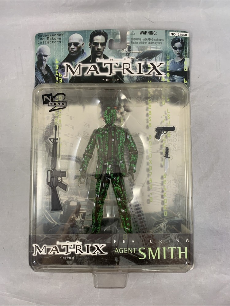 THE MATRIX AGENT SMITH Clear Action Figure WB Toy Vintage 1999 NEW SEALED