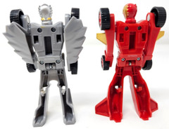2 Power Rangers Megaforce Robo Knight & Red Ranger Morphin Vehicle Zord Car!