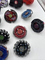 Beyblade Lot Spinners, Rip Cords, Launchers, Tornadoes, And Some parts