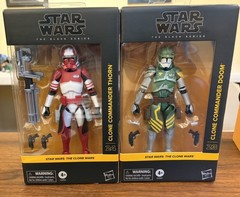 🔥 Star Wars The Black Series Clone Commander Doom #23 Commander Thorn #24 NEW