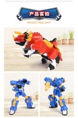 Toys MiniForce Super Dino Power FORCE TRIG Triceratops Rider Robot Knight Figure