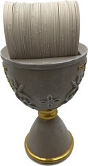6 In Stone Communion Cup / Chalice and Hosts with 150 Different Biblical Verses
