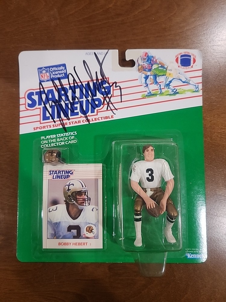NRMT! 🏈 Starting Lineup 1988 Bobby Hebert NFL New Orleans Saints Very HTF
