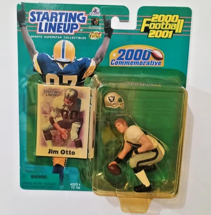 Rare Very HTF 2000 Jim Otto Commorative Starting Lineup Oakland Raiders #00