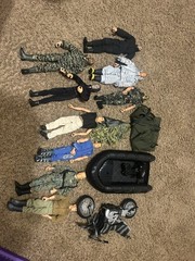 Huge Lot Of Vintage Hasbro 12in G.I. Joe, 21st Century Soldier & Mor Accessories