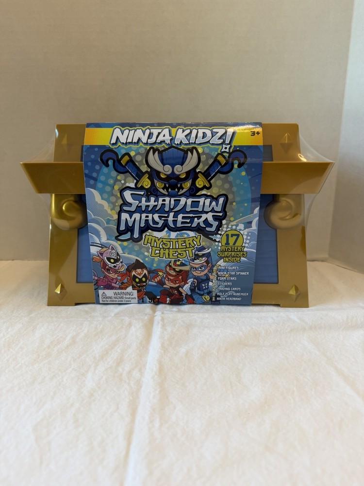 Ninja Kidz Shadow Masters Mystery Large Chest 17 Mystery Surprises Gold Box