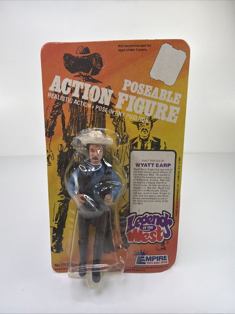 Legends of the West Wyatt Earp Poseable 4″ Action Figure 1978 Empire Toys
