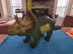 Triceratops Toy Major Trading 2005 Rubber Polyester Dinosaur 17″ Hong Kong HK
