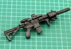 1:6 Scale Model Assembly Assault rifle Gun 4D Black HK416 for 12″ Figure *.*